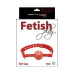 Rouge Fetish Play Vegan Ball Gag Red