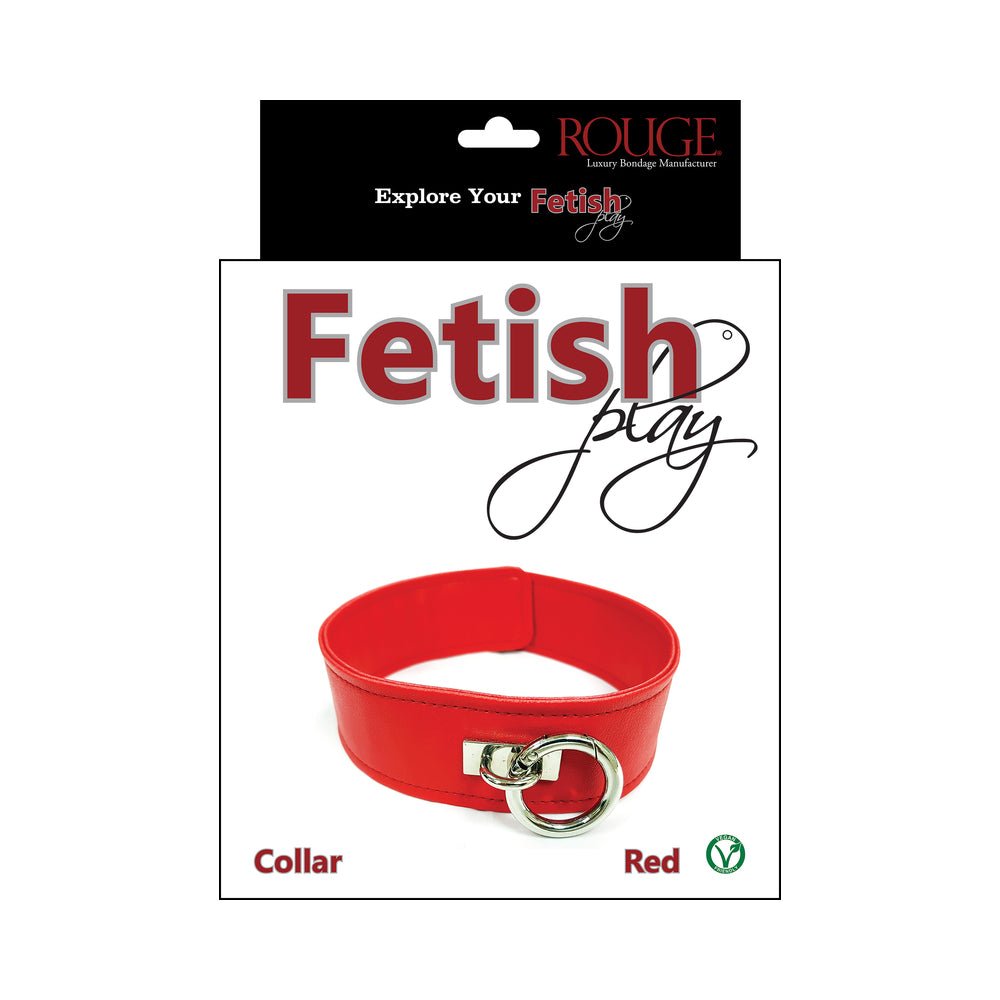 rouge-fetish-play-vegan-collar-red Rouge Fetish Play Vegan Collar Red - Image 1