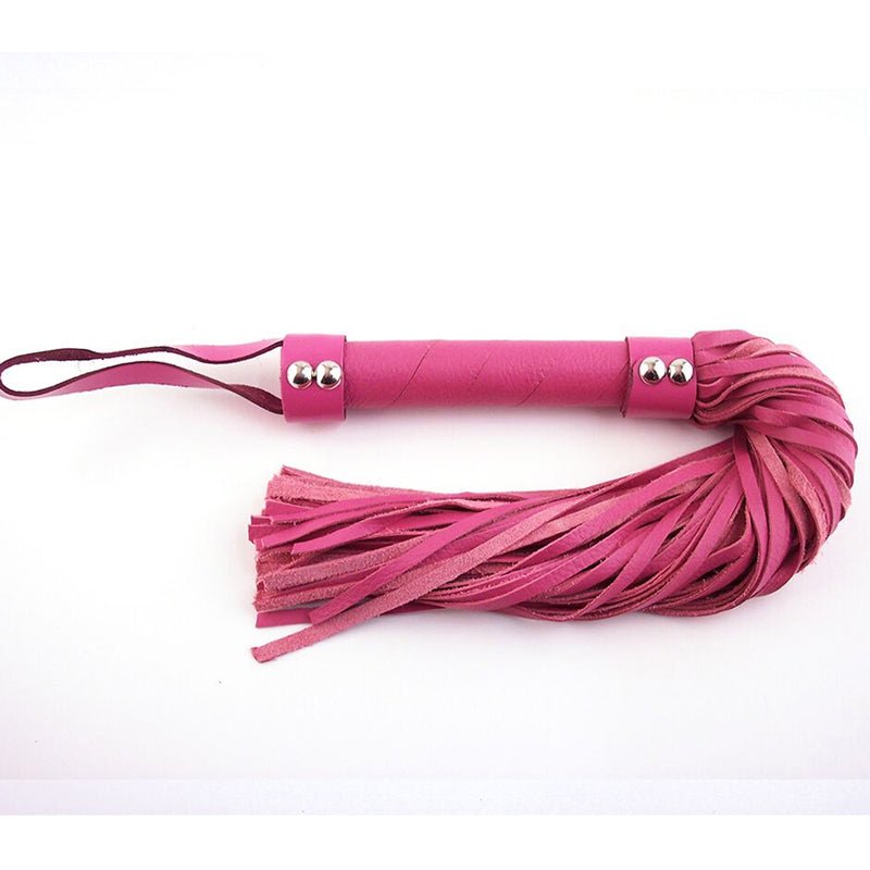 rouge-h-style-leather-flogger-pink Rouge H-Style Leather Flogger Pink - Image 1