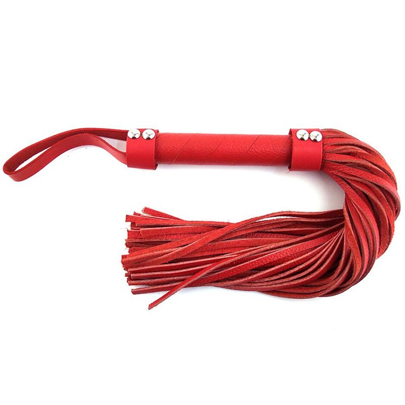 rouge-h-style-leather-flogger-red Rouge H-Style Leather Flogger Red - Image 1
