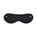 Rouge Leather Blindfold Black with Gold Accessories