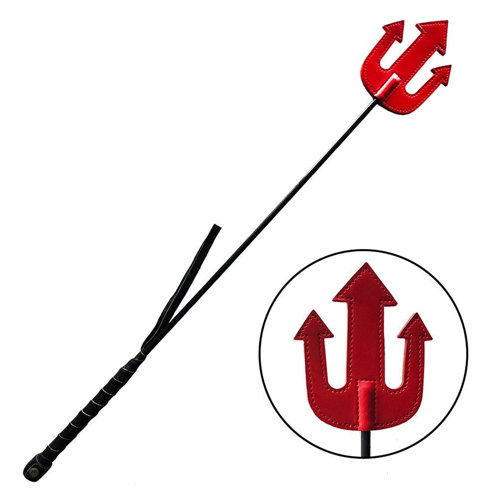 rouge-leather-devil-riding-crop-red Rouge Leather Devil Riding Crop Red - Image 1