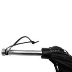 Rouge Leather Flogger with Steel Handle - Image 3