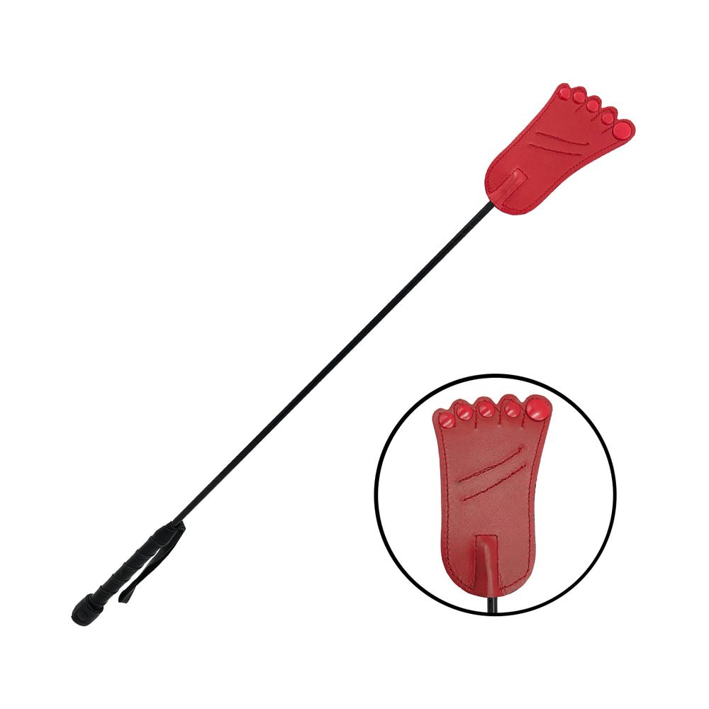 rouge-leather-foot-riding-crop-red Rouge Leather Foot Riding Crop Red - Image 1
