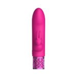 Royal Gems Dazzling Rechargeable Silicone Miniature Rabbit Vibrator Pink - Image 4