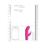 Royal Gems Dazzling Rechargeable Silicone Miniature Rabbit Vibrator Pink - Image 5