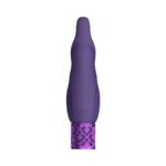 Royal Gems Sparkle Rechargeable Flicking Silicone Bullet Vibrator – Purple - Image 2