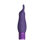 Royal Gems Sparkle Rechargeable Flicking Silicone Bullet Vibrator – Purple - Image 3