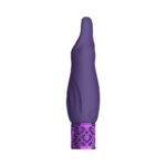 Royal Gems Sparkle Rechargeable Flicking Silicone Bullet Vibrator – Purple - Image 4
