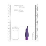 Royal Gems Sparkle Rechargeable Flicking Silicone Bullet Vibrator – Purple - Image 5