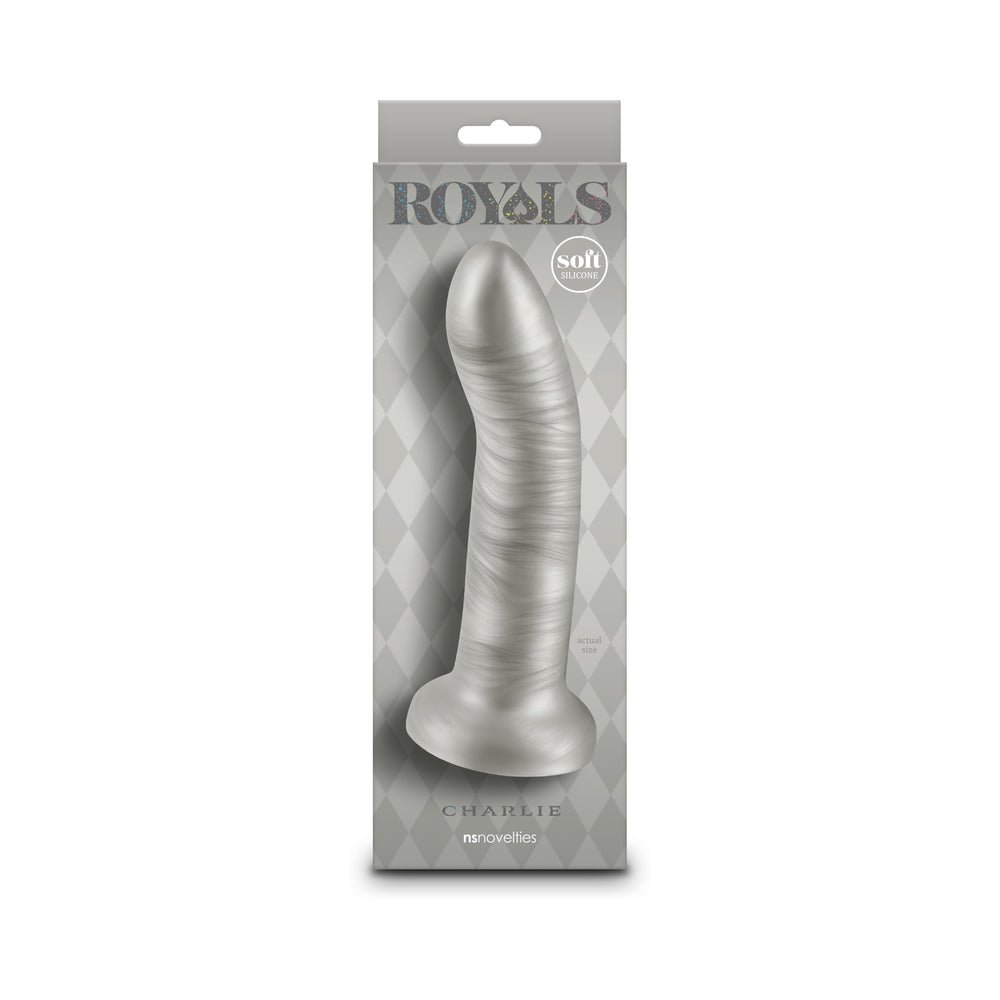 royals-charlie-7-in-metallic-curved-dildo-champagne Royals Charlie 7 in. Metallic Curved Dildo Champagne - Image 1