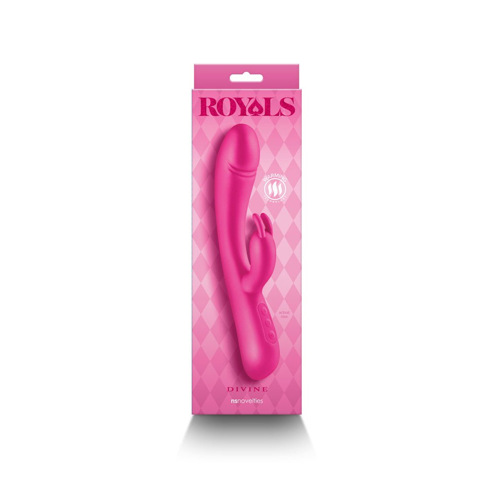royals-divine-warming-rabbit-vibrator-metallic-pink Royals Divine Warming Rabbit Vibrator Metallic Pink - Image 1