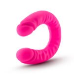 Ruse - 18 Inch Silicone Slim Double Dong - Hot  Pink - Image 2