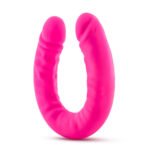 Ruse - 18 Inch Silicone Slim Double Dong - Hot  Pink - Image 3