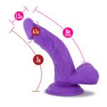 Ruse Magic Stick Dildo – Purple, Platinum-Cured Silicone, Suction Cup Base - Image 3