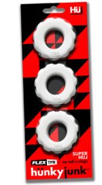 Super Huj - 3-Pack Cockrings - White Ice - Image 3