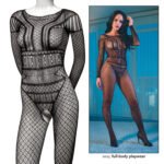 Scandal Full Length Lace Body Suit - One Size -  Black - Image 7
