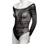 Scandal Off the Shoulder Body Suit - One Size - Black - Image 9