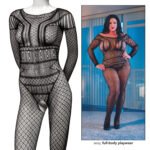 Scandal Plus Size Full Length Lace Body Suit - Plus Size - Black - Image 7