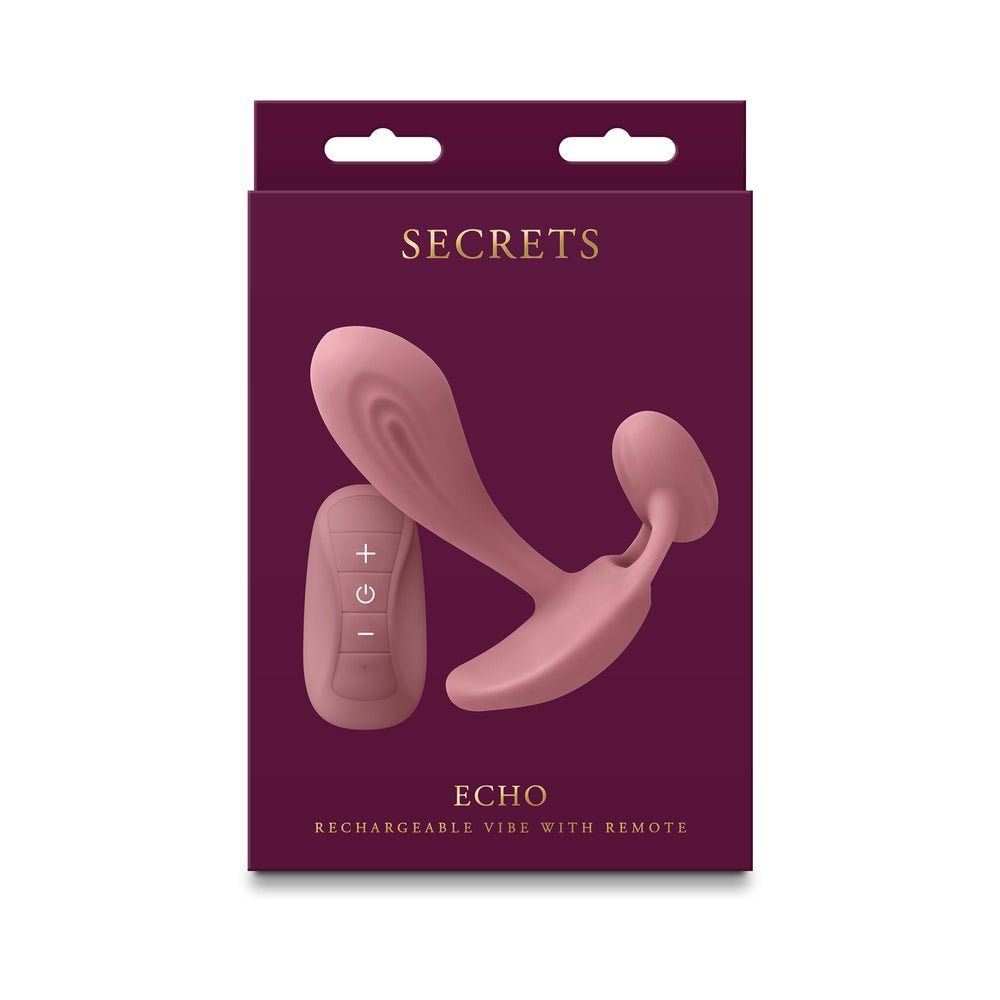 secrets-echo-insertable-vibe-with-remote-dusty-rose Secrets Echo Insertable Vibe with Remote Dusty Rose - Image 1
