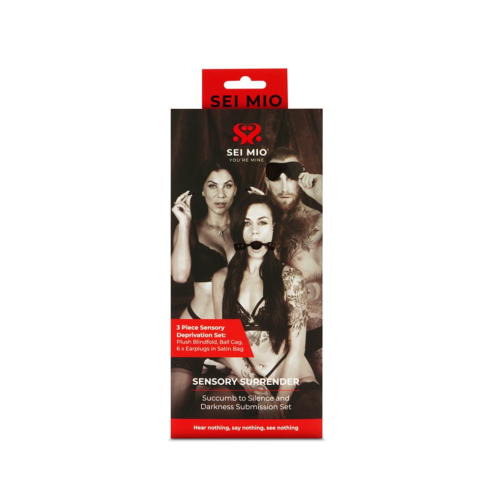 sei-mio-sensory-surrender-blindfold-gag-and-earplug-kit SEI MIO Sensory Surrender Blindfold, Gag and Earplug Kit - Image 1
