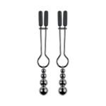 Selopa Beaded Nipple Clamps Stainless Steel Black Chrome - Image 2