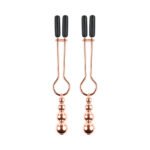Selopa Beaded Nipple Clamps Stainless Steel Rose Gold - Image 2