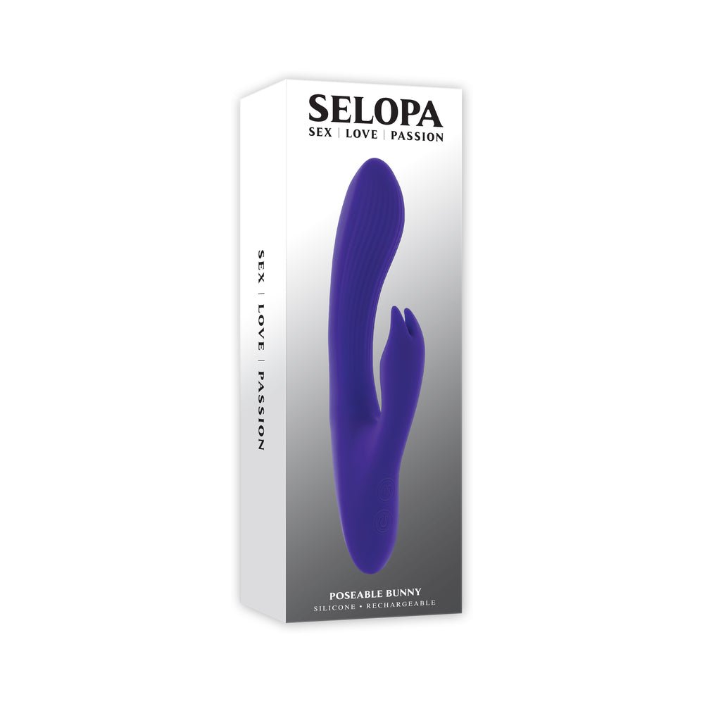 selopa-poseable-bunny-rechargeable-dual-stimulator-silicone-purple Selopa Poseable Bunny Rechargeable Dual Stimulator Silicone Purple - Image 1