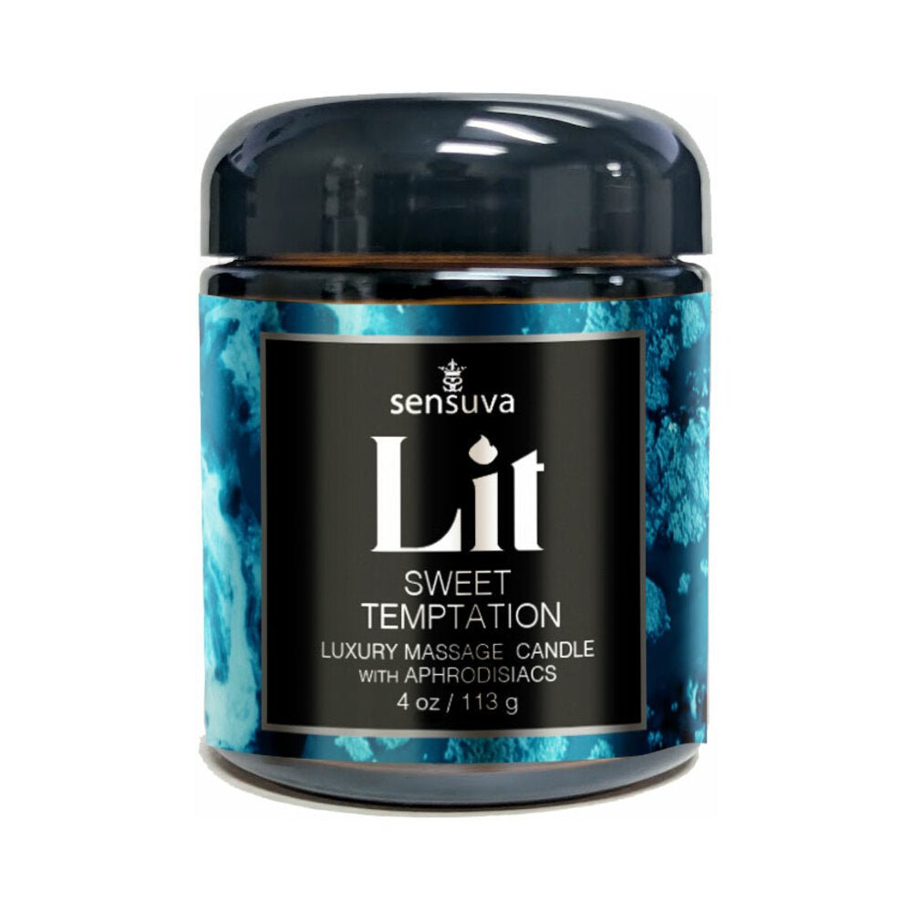 sensuva-lit-sweet-temptation-luxury-massage-candle-4-oz Sensuva Lit Sweet Temptation Luxury Massage Candle 4 oz. - Image 1