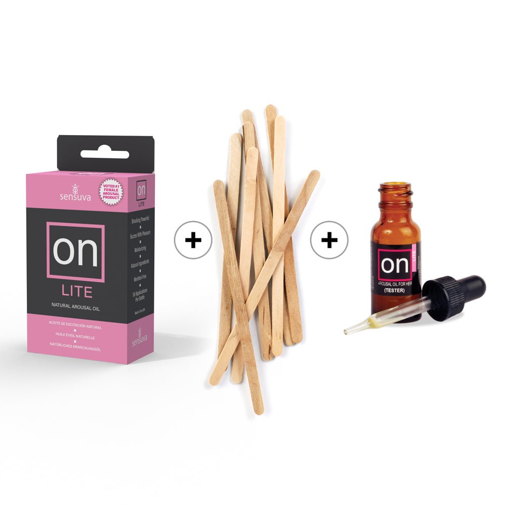 sensuva-on-lite-arousal-oil-5ml-medium-box-12-piece-testersticks-refill-kit Sensuva ON Lite Arousal Oil 5ml Medium Box 12 Piece + Tester/Sticks Refill Kit - Image 1