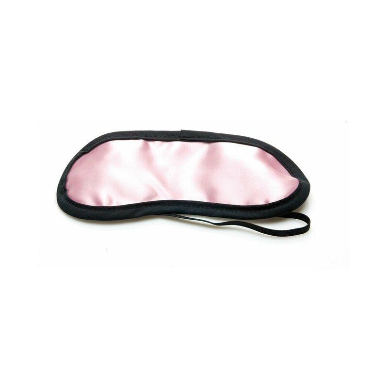 sex-kitten-satin-eye-mask-pink-with-black-trim Sex Kitten Satin Eye Mask Pink with Black Trim - Image 1