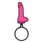 Sex Toy Keychain Pink Dildo - Image 2