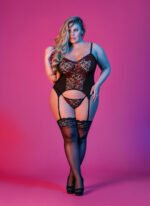Sexy Time Merry Widow and G-String Set - Black - 1x-3x - Image 2