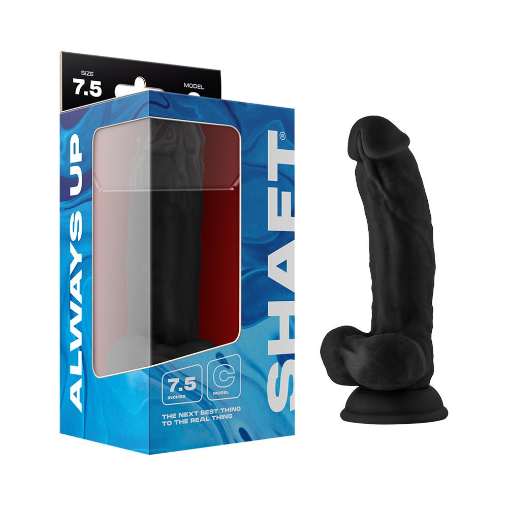 shaft-model-c-75-in-dong-with-balls-black Shaft Model C 7.5 in. Dong with Balls Black - Image 1