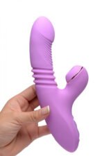 Shegasm Thrusting Suction Rabbit Vibrator – Purple - Image 4