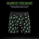 Shinesty The Bare Back Bones Glow-in-the-Dark Skeletons Ball Hammock Pouch Underwear with Fly – Black, Size M - Image 4