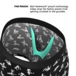Shinesty The Bare Back Bones Glow-in-the-Dark Skeletons Ball Hammock Pouch Underwear with Fly – Black, Size M - Image 5