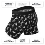 Shinesty The Bare Back Bones Glow-in-the-Dark Skeletons Ball Hammock Pouch Underwear with Fly – Black, Size M - Image 6