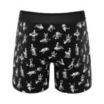Shinesty The Bare Back Bones Glow-in-the-Dark Skeletons Ball Hammock Pouch Underwear with Fly – Black, Size S - Image 3