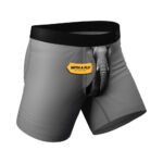Shinesty The Junk In The Trunk Elephant Ball Hammock Pouch Underwear with Fly – Gray, Size M - Image 2