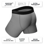 Shinesty The Junk In The Trunk Elephant Ball Hammock Pouch Underwear with Fly – Gray, Size M - Image 5