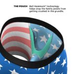 Shinesty The Mascot American Flag Ball Hammock Pouch Underwear with Fly – Blue - Image 4