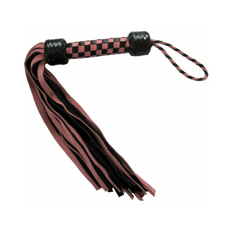 short-suede-flogger-pinkblack Short Suede Flogger Pink/Black - Image 1