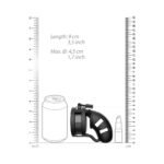 Shots ManCage Model 18 Adjustable 3.5 in. Silicone Ballsplitter Cock Cage Black - Image 5