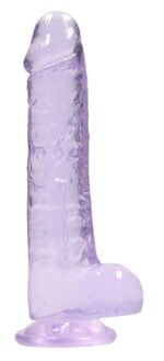 8 Inch Realistic Dildo With Balls - Purple - Image 4