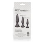 Silicone Anal Trainer Kit – Black, Phthalate-Free, 3-Piece Set - Image 3