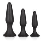 Silicone Anal Trainer Kit – Black, Phthalate-Free, 3-Piece Set - Image 5