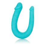 Silicone Double Dong Ac/dc Dong - Teal - Image 2