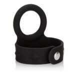 Silicone Tri-Snap Scrotum Support Ring – Large, Black - Image 6
