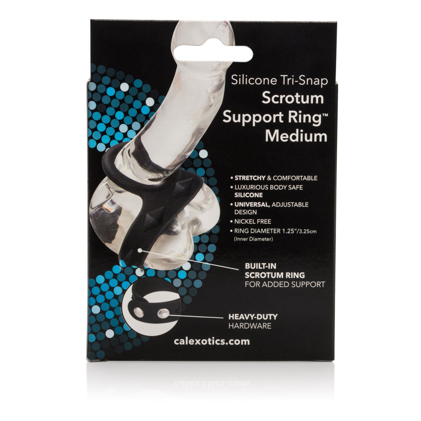 silicone-tri-snap-scrotum-support-ring-medium Silicone Tri-Snap Scrotum Support Ring - Medium - Image 1